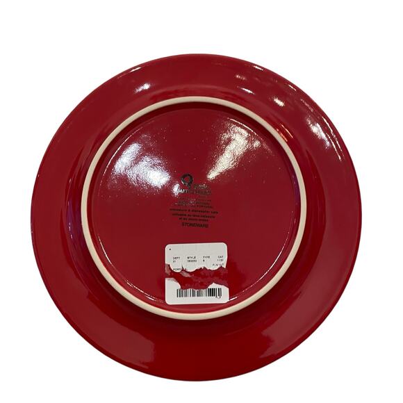 MATCERAMICA Portugal Red Salad Plates 9in Set of 4 Ceramic Beaded Edge NEW - Picture 11 of 15